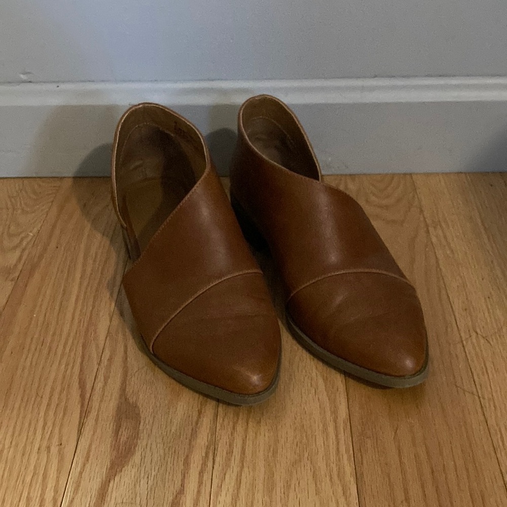 Brown cutout detail booties